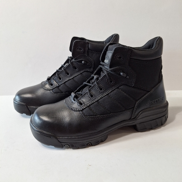 Bates Whimsigoth Black Leather Grunge Gorpcore 5" Tactical Lug Sole Sport Boot 9 - Picture 3 of 10